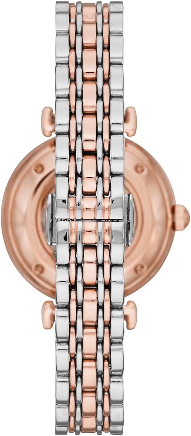 Emporio Armani Gianni T-Bar Open Heart Two Tone Stainless Steel Automatic AR60019