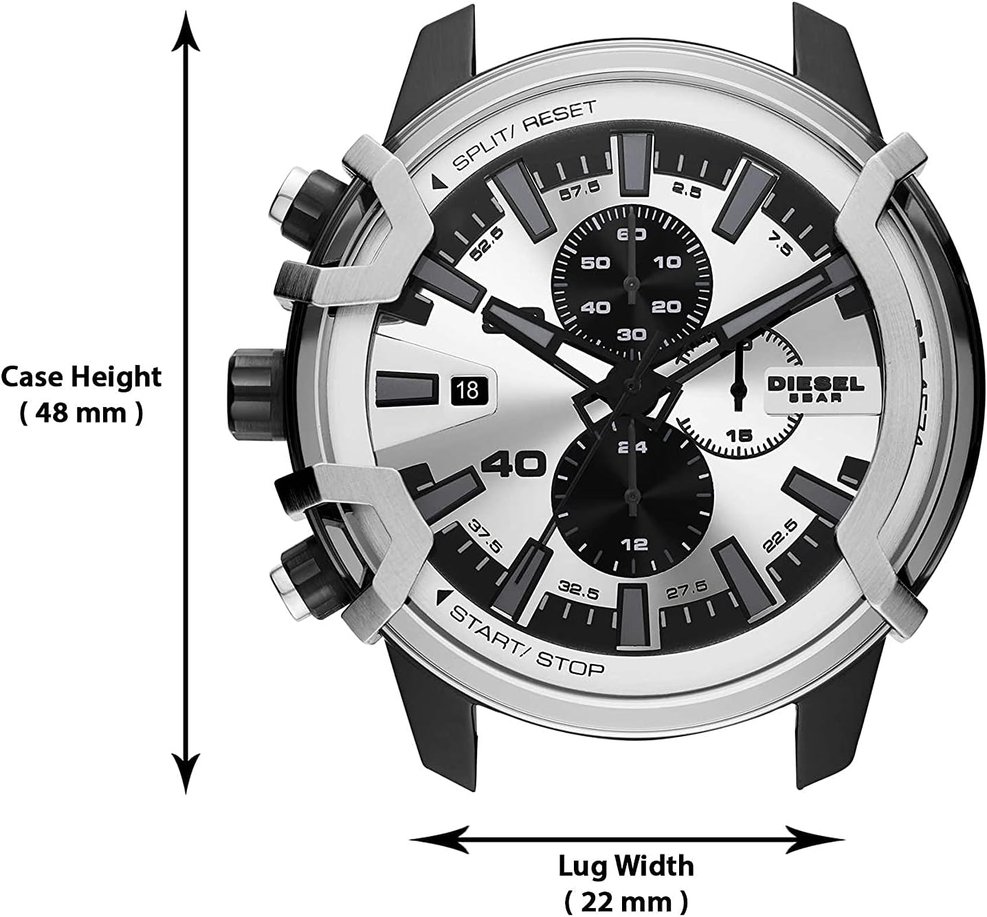 Diesel Griffed Chronograph Leather Quartz DZ4571 Men's Watch