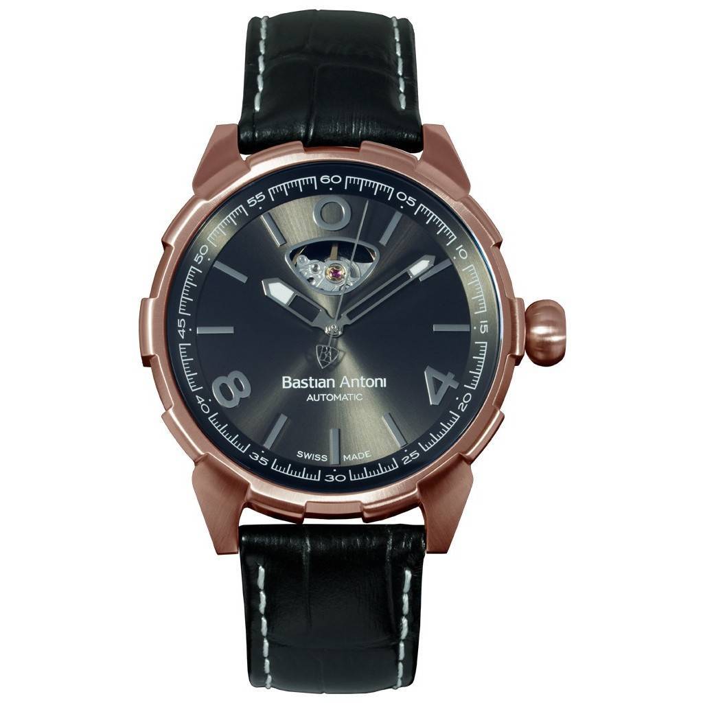 Bastian Antoni Turbulent BA01 Rose Gold Tone Stainless Steel Anthracite Dial Automatic