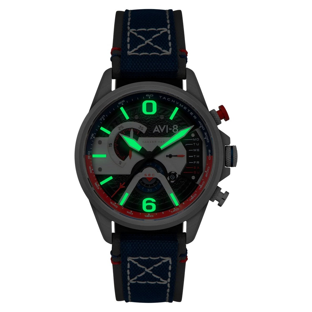 AVI-8 Hawker Harrier Dual Retrograde Chronograph Admiral Black AV-4056-09