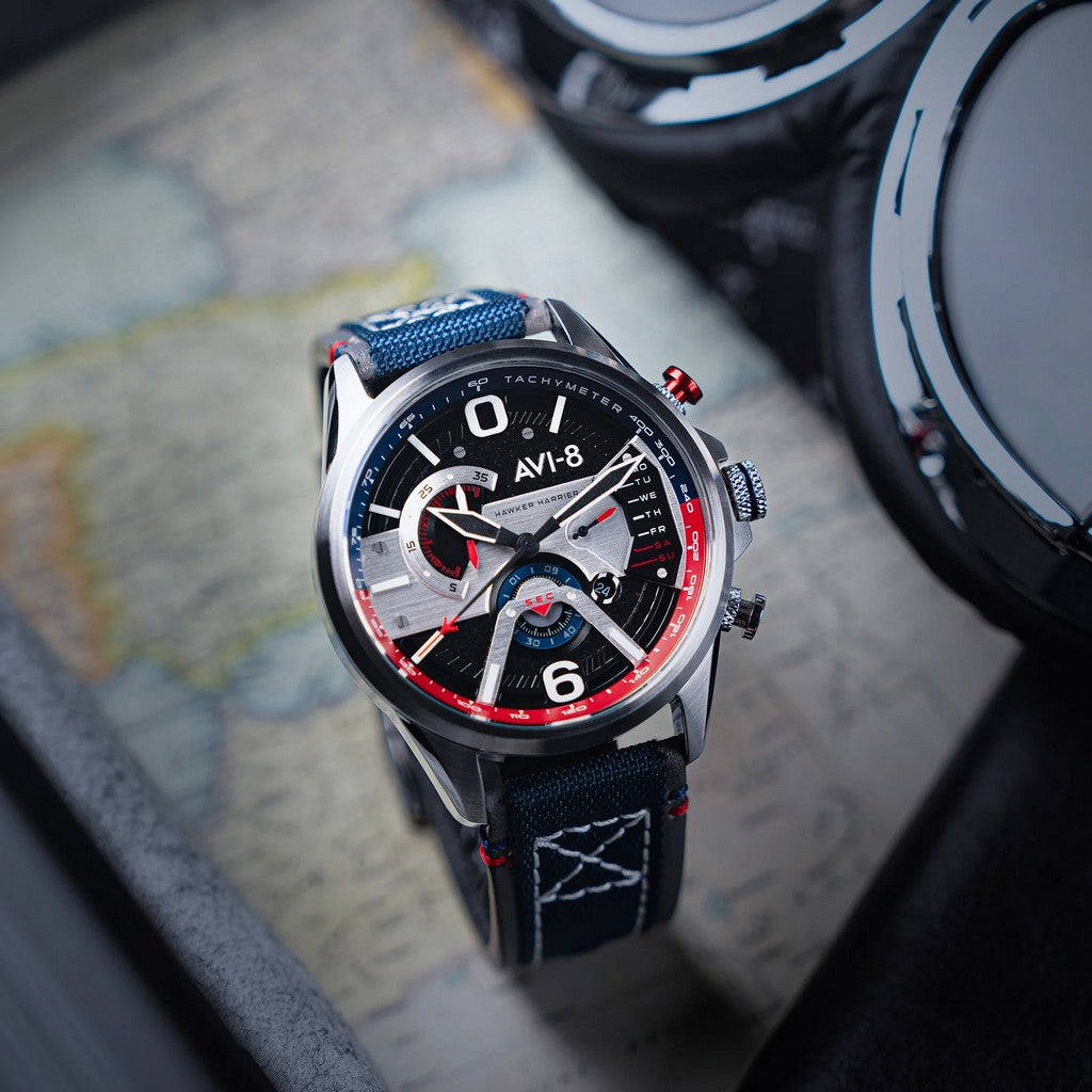 AVI-8 Hawker Harrier Dual Retrograde Chronograph Admiral Black AV-4056-09