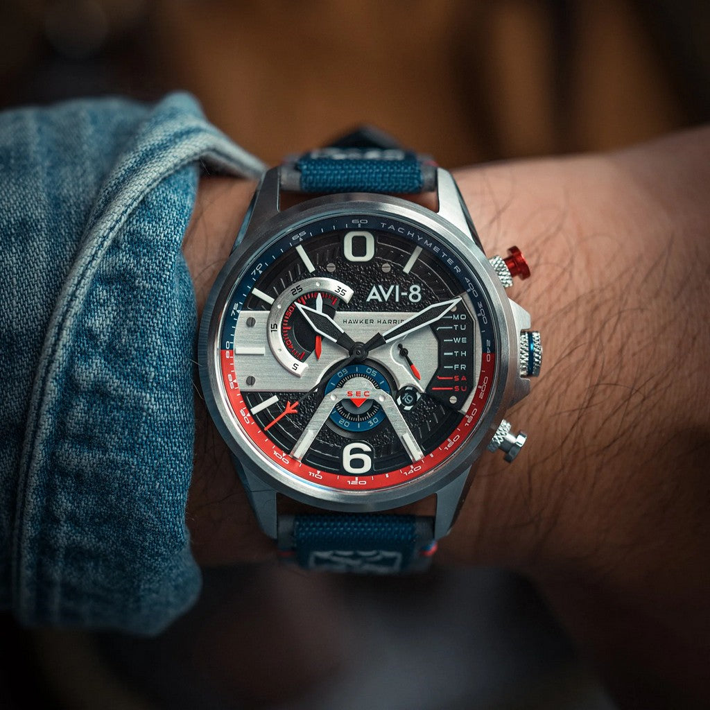 AVI-8 Hawker Harrier Dual Retrograde Chronograph Admiral Black AV-4056-09