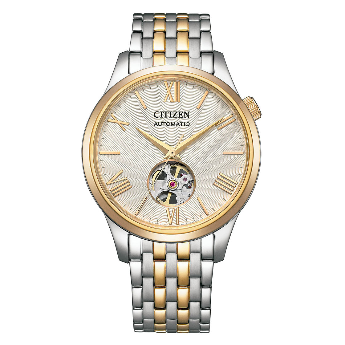 Citizen Two Tone Open Heart White Dial Automatic NH9136-88A