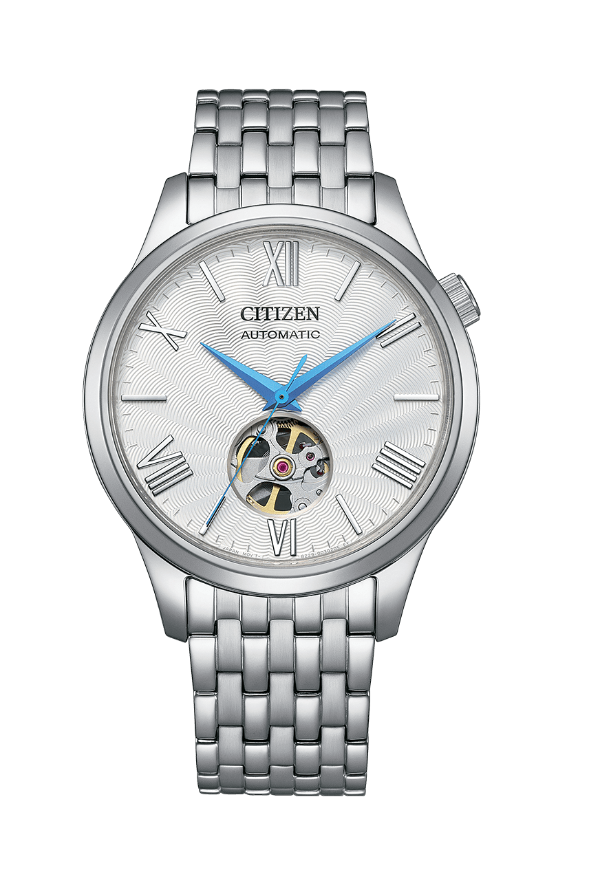 Citizen Open Heart Silver Dial Automatic NH9130-84A