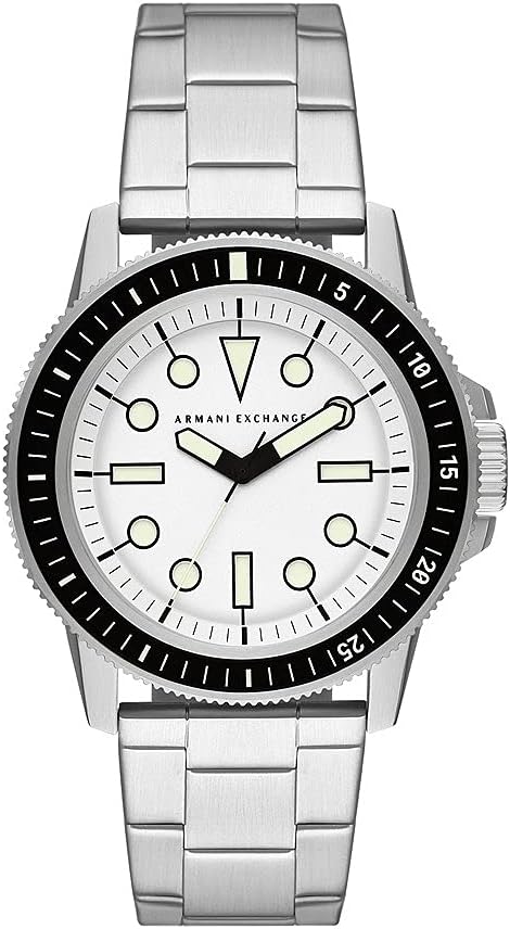 Armani Exchange Stainless Steel White Dial Quartz AX1853