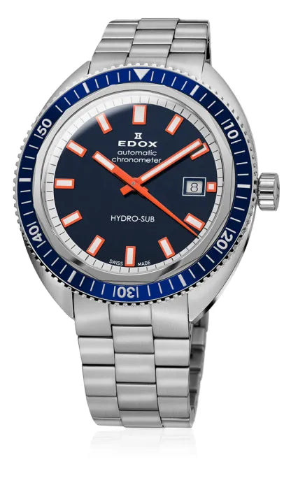 Edox Hydro-Sub Automatic Chronometer Limited Edition Blue Dial Diver's 300M