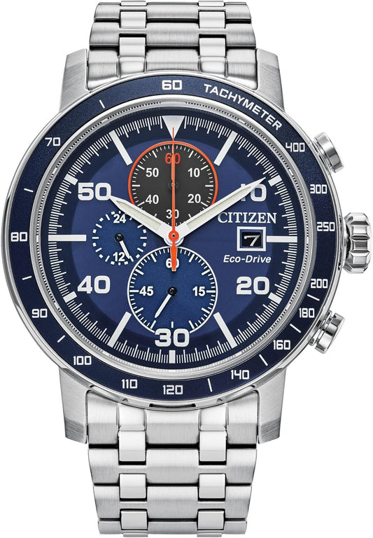 Citizen Brycen Chronograph Stainless Steel Blue Dial Eco-Drive CA0850-59L