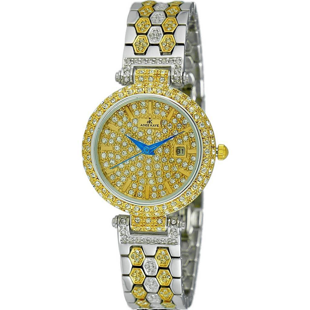 Adee Kaye Finess Collection Crystal Accents Gold Tone