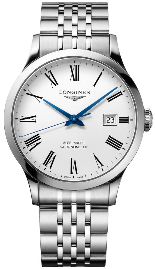 Longines Record Chronometer Stainless Steel White Dial Automatic