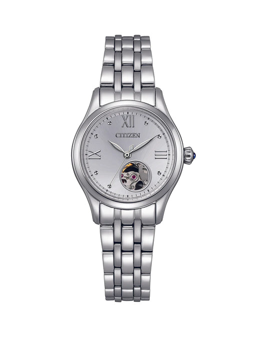 Citizen Luna Open Heart Silver Dial Automatic PR1040-88A