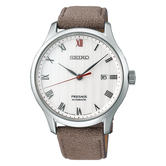 Seiko Presage Zen Garden White Dial Leather Strap Automatic  SRPG25J1