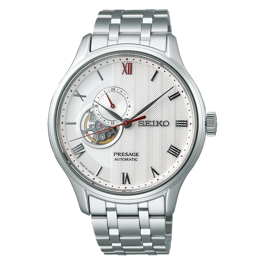 Seiko Presage Zen Garden Open Heart White Dial Automatic SSA443J1