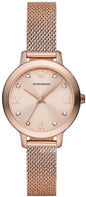 Emporio Armani Crystal Accents  Rose Gold Dial AR11129 Women's Watch