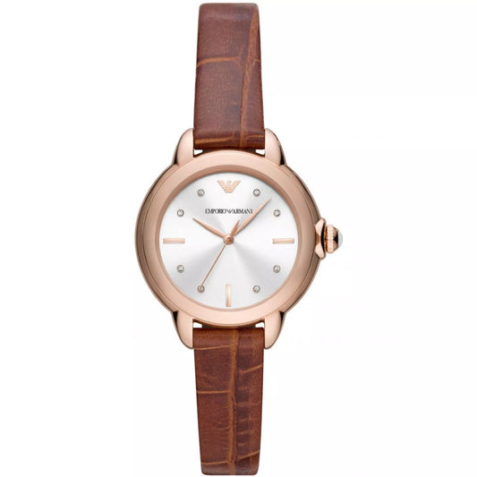 Emporio Armani Brown Leather Strap AR11525 Women's Watch