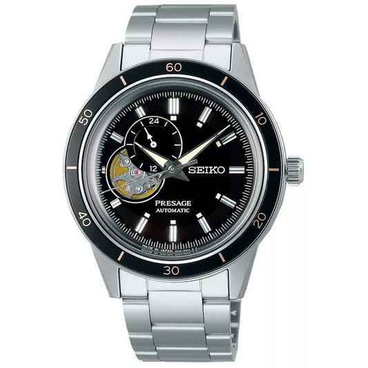 Seiko Presage Style 60's Open Heart Black Dial Automatic SSA425J1